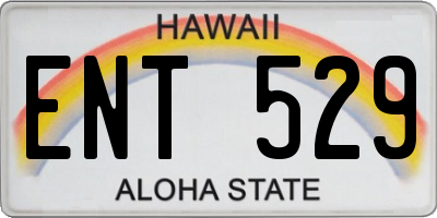 HI license plate ENT529