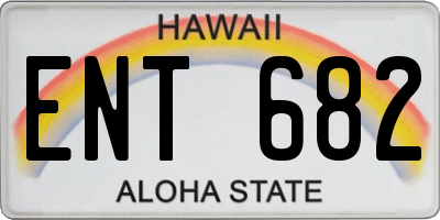 HI license plate ENT682