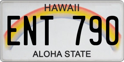 HI license plate ENT790