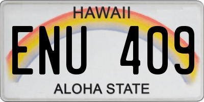 HI license plate ENU409