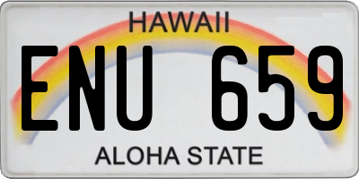 HI license plate ENU659