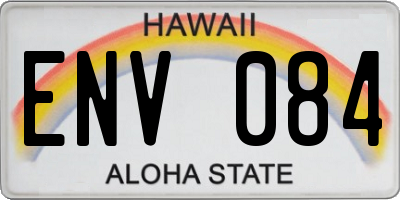 HI license plate ENV084