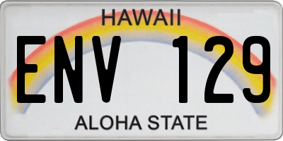 HI license plate ENV129