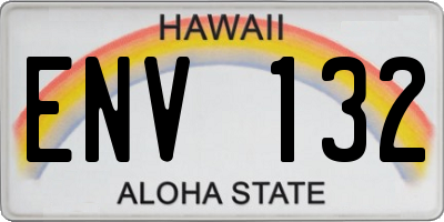 HI license plate ENV132