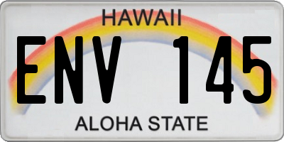 HI license plate ENV145