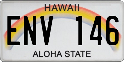 HI license plate ENV146