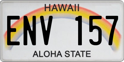 HI license plate ENV157