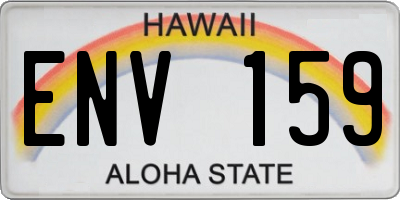 HI license plate ENV159