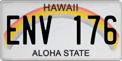 HI license plate ENV176