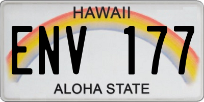 HI license plate ENV177