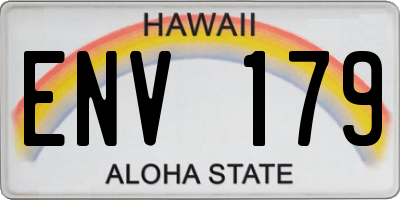 HI license plate ENV179