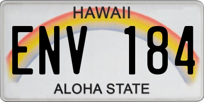 HI license plate ENV184