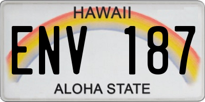 HI license plate ENV187