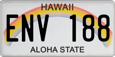 HI license plate ENV188