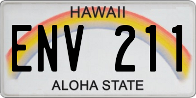 HI license plate ENV211