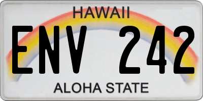 HI license plate ENV242