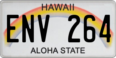 HI license plate ENV264