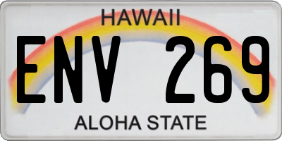 HI license plate ENV269
