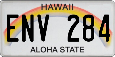 HI license plate ENV284