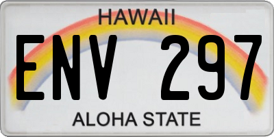 HI license plate ENV297
