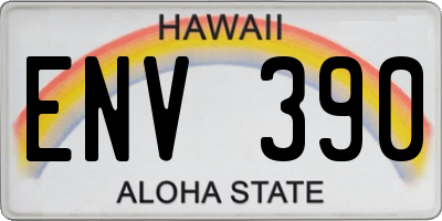 HI license plate ENV390