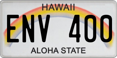 HI license plate ENV400