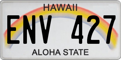 HI license plate ENV427