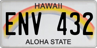 HI license plate ENV432