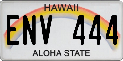 HI license plate ENV444