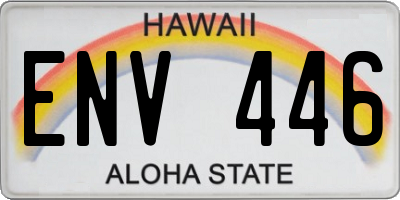 HI license plate ENV446