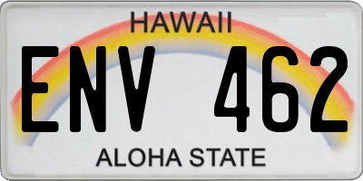 HI license plate ENV462