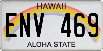 HI license plate ENV469