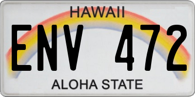HI license plate ENV472