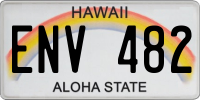 HI license plate ENV482