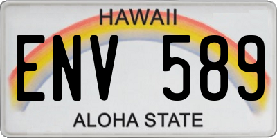 HI license plate ENV589