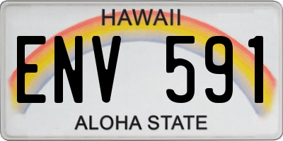 HI license plate ENV591