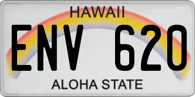 HI license plate ENV620