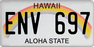 HI license plate ENV697