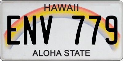 HI license plate ENV779