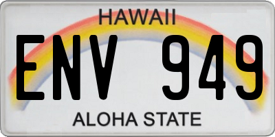 HI license plate ENV949