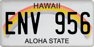 HI license plate ENV956