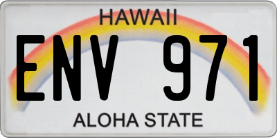 HI license plate ENV971