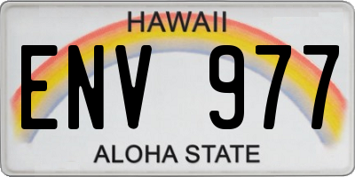 HI license plate ENV977