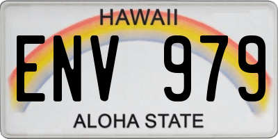 HI license plate ENV979