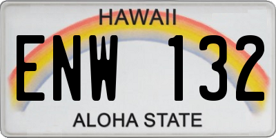 HI license plate ENW132