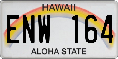 HI license plate ENW164