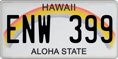 HI license plate ENW399