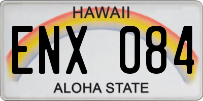 HI license plate ENX084