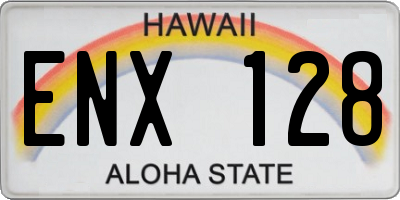 HI license plate ENX128