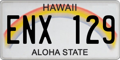HI license plate ENX129